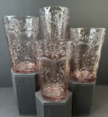 Set of Four, Pioneer Woman, Amelia, Rose Glass Tumbler