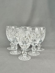 6 Waterford Crystal DONEGAL 4 1/4″ Sherry Glasses: MINT