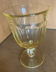 Noritake Provincial Yellow Iced Tea Water Wine Ice Cream Footed Glass 5.5″