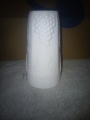 1 Milk Glass TUMBLERS White GOLDEN COLONY Harvest Grape INDIANA 5 3/4″ Vintage