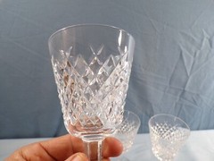 Set of 3 Waterford Crystal Alana Wine Goblets 5 7/8″ Tall
