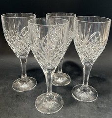 Godinger Shannon Dublin Crystal All Purpose Goblet/Wine Stemware Glass Set of 4