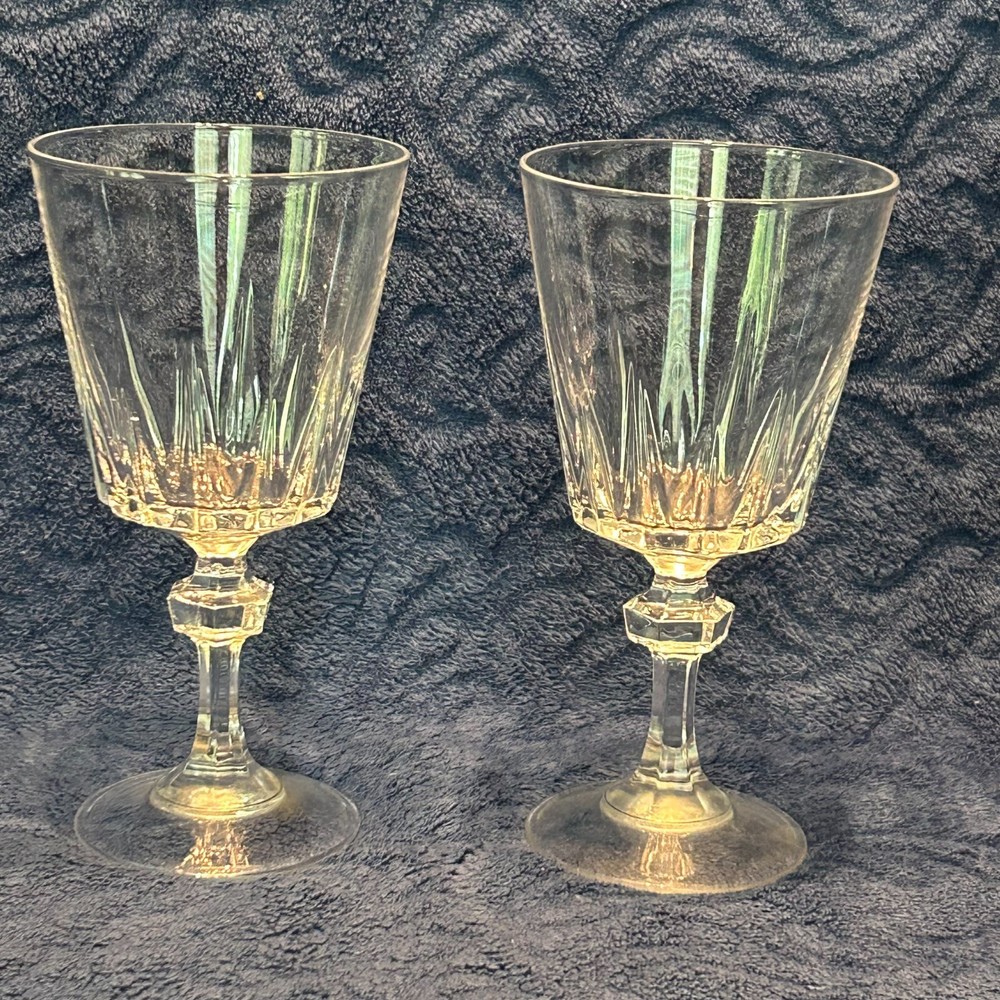 SET(S) OF 2 PRINCESS HOUSE ESPRIT 10 OZ/6 3/4″ CRYSTAL WATER GOBLETS (3 AVAIL)EC