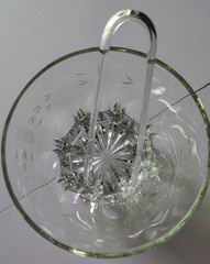 Princess House Heritage Ice Bucket & *5* 11 oz. Flat Bottom Tumblers