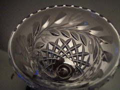 KOSTA BODA Rosa & Diamond FOOTED CRYSTAL GLASS SWEDEN