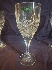 3 Shannon Crystal Designs of Ireland Wine Glasses Made in Slovakia