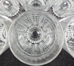 (6) Arcoroc Lancer 10 Oz Tumblers Set Vintage Clear Cut Cristal France Retro Lot