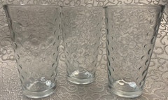 Libbey Clear Glass Dot Bubble Optic Dot 5.75″ 16 oz. Set of 3
