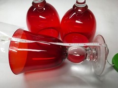 Lenox Holiday Gems Ruby Red Glass Goblets Lot Of 3 Mis-Matched Vintage Goblets.