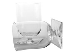 Marc Aurel Crystal – Contemporary Square Base Water/Wine Glasses, Set of 4