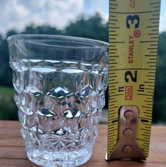 Lot of 8 Fostoria American Shot Glasses Whiskeys Elegant Barware Lead Crystal