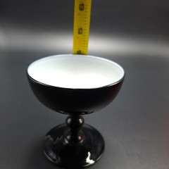 Carlo Moretti White Cased Black Cocktail Glass Italian Elegant Vintage
