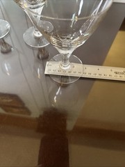 Vtg Skruf Sweden Encased Teardrop Stem Champagne/wine Glasses 6 Oz Set Of 7