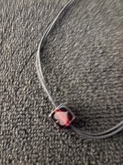 Baccarat Mod1 Red Square Necklace Collar In Crystal