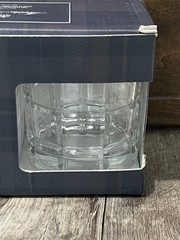 Brooks Brothers Set 2 Triple Old Fashioned Whiskey Glasses European Crystal New!