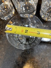 (6) TOWLE RELECTIONS Old Fashioned Cut Crystal Panels, 3 7/8″ Beauty & Heavy!