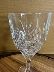 SHANNON Crystal by GODINGER DUBLIN Pattern Wine / Water Glasses 8″ – SET OF 6