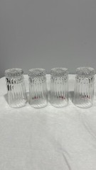Fostoria Heritage Lead Crystal tall tumbler glasses set of 4 vintage Barware