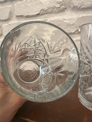 Libbey Hobstar Highball «Star of David» 16oz Drinkng Glass VTG Thick Set Of 4