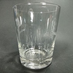 West Virginia Glass Specialty # 678-5 Set of 4 Flat Tumblers Etched Glasses 4.5″
