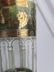 Cera 22K «Golden Grapes» Drinking 5 Glasses/Tumblers/Highball 5.5″ tall