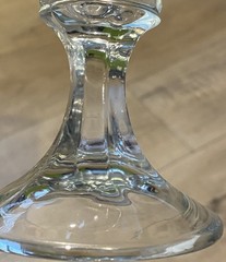 Anchor Hocking Savannah Clear Glass Heavy Water Goblet Embossed Rose Flower