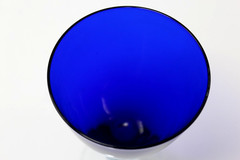 Morgantown Ritz Golf Ball Cobalt Blue Water Goblet/Wine Glass 6.75in Tall