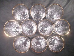 Mikasa Jamestown Gold Trim Highball Glasses Set of 10