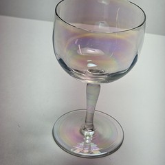 Set of 7 Vintage Moselle Iridescent Delicate Cordial Liqueur Glasses