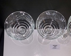 4 Rock Sharpe ARCTIC ROSE Glasses Cocktail Stemware Vintage