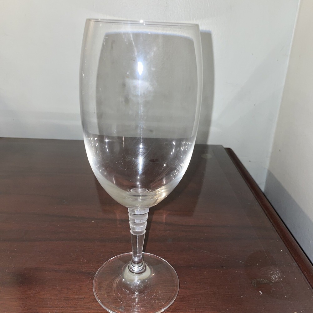 MILLER ROGASKA LAURA Crystal Wine Glass(es) Frosted Crystal Stem 8-1/2”