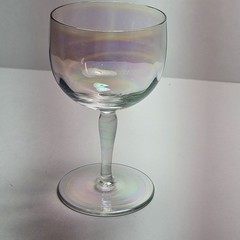 Set of 7 Vintage Moselle Iridescent Delicate Cordial Liqueur Glasses