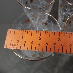 Set of 8 Vintage Libbey Royal Fern Tall Cocktail Glasses 1950s Mid-century