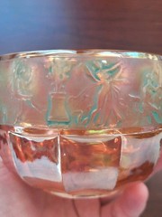 Scarce Rindskoph Carnival Glass Marigold Classic Arts Pattern Rose Bowl