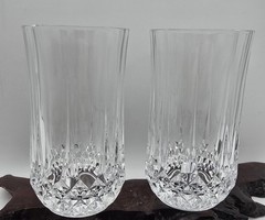 Cristal D’Arques Durand Crystal Longchamp Pattern Flat Tumbler Set 2