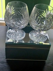 Set of (2) Rogaska Richmond 5″ Brandy-Cognac Glass Snifters.