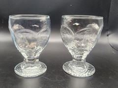 Libbey Chivalry Clear Rocks Footed Glasses Barware Set of 2- 8 oz Drinkware