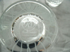 Royal Danube Cut to Gray or Etched? Set of 3~6-1/8″ 16oz 4 Different Designs EC