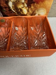 4 Cristal D’Arques MASQUERADE 12.25 oz. Hi-Ball Mix Drink Glasses Clear Crystal