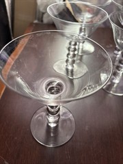 Imperial Glass Candlewick 3400 6oz Tall Sherbet/Champagne 4 Beads – (Set of 7)