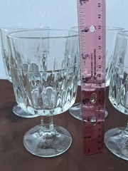 Set of 4 Libbey Glass Stemware DuraTuff Winchester Water Goblets 6″ USA