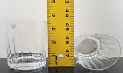 5 Dansk Oval Facette Old Fashioned Vintage Clear Panel Whiskey Rocks Finland Lot