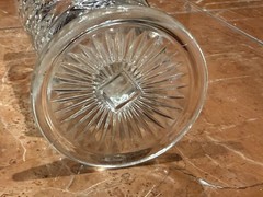 HAZEL ATLAS BIG TOP PEANUT BUTTER ICED TEA TUMBLER CLEAR GLASS PRESCUT DIAMOND