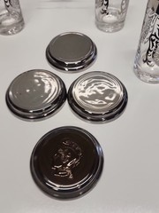 Kimiko Silvercrest Knight Coat Of Arms Tumbler Set Glasses Coasters And Rack MCM