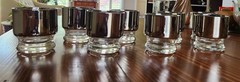 Vintage Dorothy Thorpe Style Cocktail Glasses With Platinum Fade Set Of Eight
