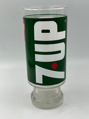 Vintage 7 UP Glass Tumbler Pedestal Glass