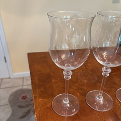 Set of 4 Towle TOC27 Burgundy Wine Glasses 10 1/8” Tall