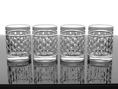 RALPH LAUREN ASTON 12 OZ CRYSTAL DOUBLE OLD FASHIONED WHISKEY GLASSES – SET OF 4