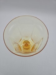 Vintage Lenox Honey yellow Amber Glass Water Goblets Wine Glasses Large 6-5/8in