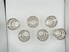 Vintage Dominion Glass MCM Wheat – Gold – Frosted High Ball Glass – Set of 6
